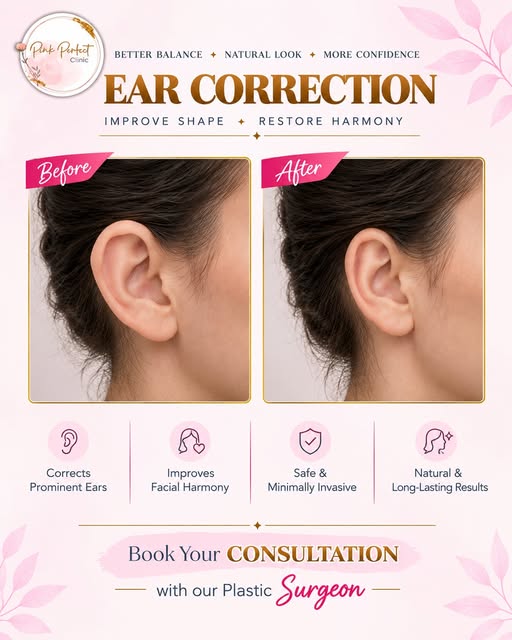 👂 Ear Correction

Achieve a more balanced and natural-looking ear shape with Ear Correction at Pink