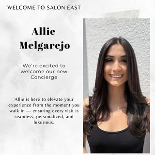 Big welcome to our newest addition at Salon East Naples ✨

Meet Allie, our new concierge — here to m