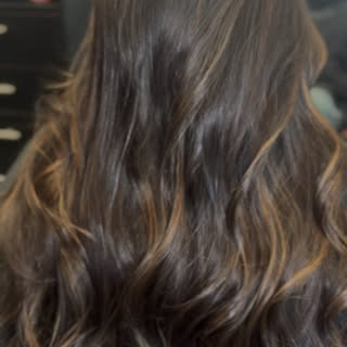 The prettiest first color experience ✨ Full caramel highlights carefully placed for brightness, soft