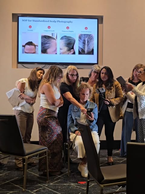 JoAnn Camara Gustafson teaching for Hairsmart @ The American hairloss council in Nashville, Tennesse