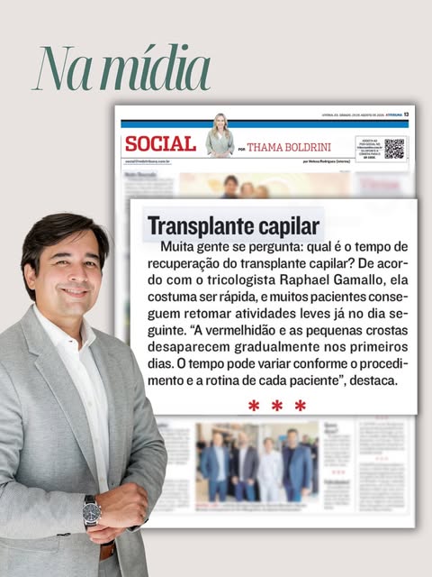 O trabalho do Dr. Raphael Gamallo @raphael_gamallo ganhou destaque na coluna social da jornalista Th