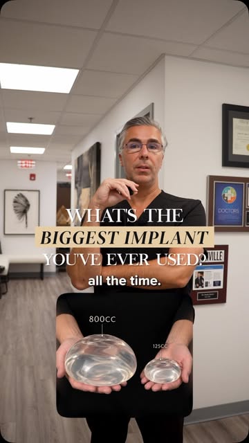 Dr. Hatef reveals the biggest breast implant he’s ever used 👀 

📍 Hatef Aesthetics in Nashville, T