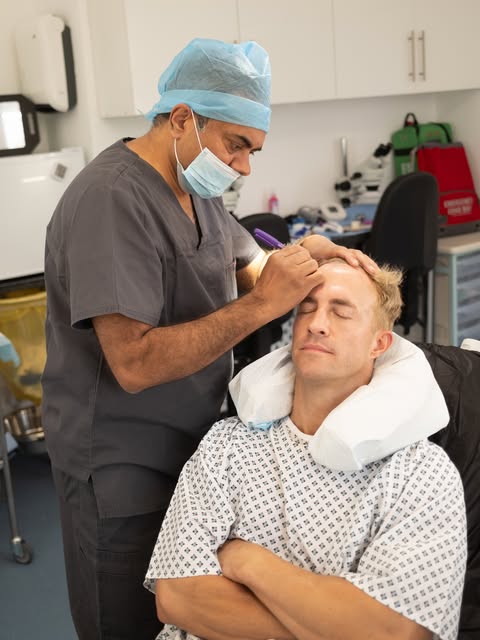 A little look behind the scenes with Dr Ganesh Krishnan.

From drawing the hairline and planning the