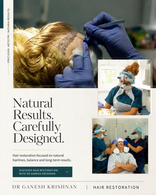 Good hair restoration starts with getting the details right.

Dr Ganesh Krishnan takes a careful app