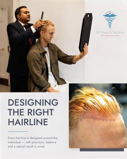For Dr Ganesh, hair restoration starts with the drawing — studying the face, proportions and existin