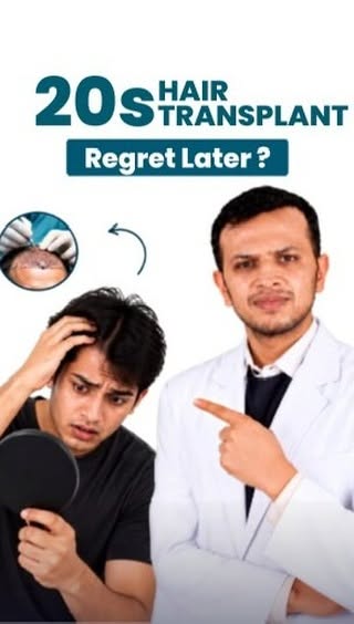 Thinking about getting a hair transplant at 20? WAIT. 🚨

A receding hairline doesn’t always mean yo