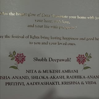 ✨ Truly overwhelmed and grateful ✨
Received this beautiful Diwali gift and heartfelt greetings from 