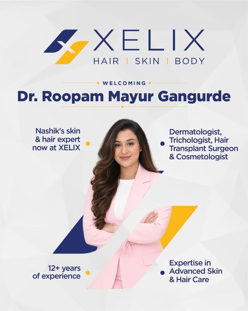 With 12+ years of experience, Dr. Roopam Mayur Gangurde is a Dermatologist, Trichologist, Hair Trans