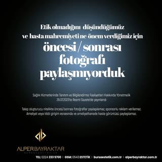 🔈 Biz ameliyat görüntülerini sosyal medya hesaplarımızda paylaşamıyoruz. Ameliyatları kolay risksiz