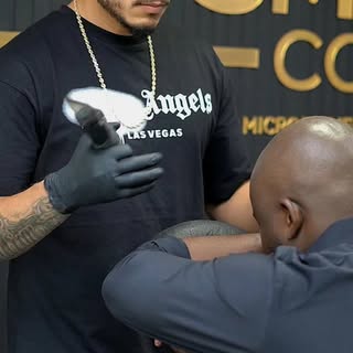 Locked in. Focused. Precision over everything.
Every hairline is custom designed to fit the client—n