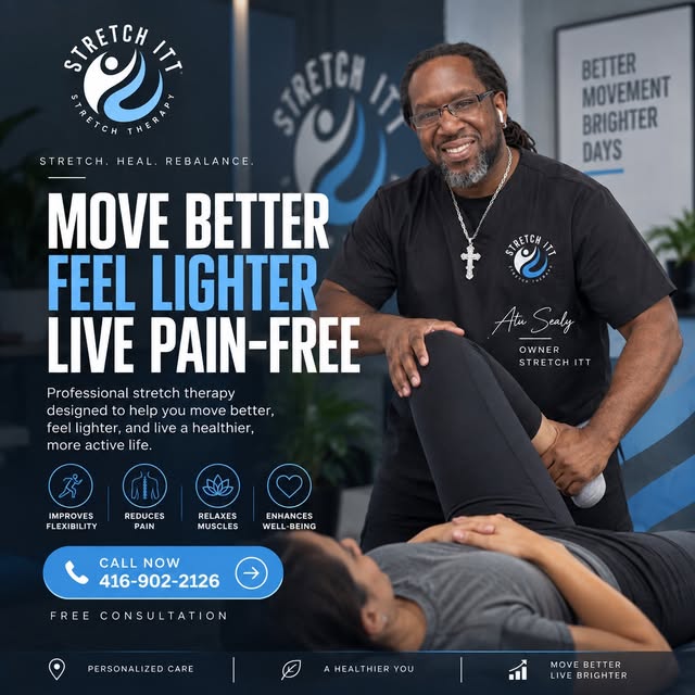 Move better. Feel lighter. Live better. 💙

At Stretch Itt, professional assisted stretch therapy is