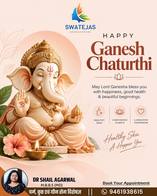 Happy Ganesh Chaturthi! 🙏✨

May Lord Ganesha bless you with wisdom, prosperity, happiness, and good