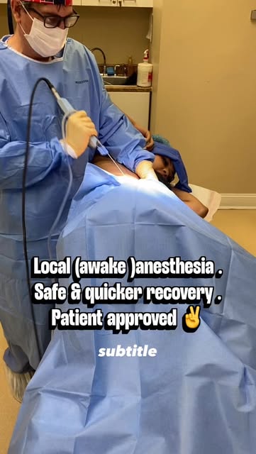 Local anesthesia (awake) is much safer than general anesthesia and also provides a quicker recovery.
