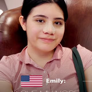 Our young female patient traveled from the United States 🇺🇸 for her personalized rhinoplasty with 
