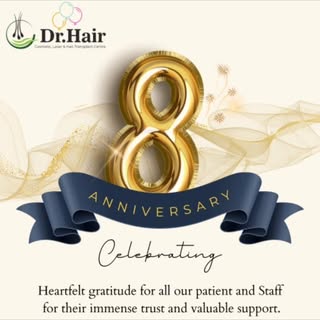 Celebrating 8 Years of Success 🥳🎉🎈

#drhair #drhairindia #drhairclinic #hairtransplant #cosmetic 