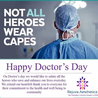 #HappyDoctorsDay#

Team Rejuva Aesthetica wishes everyone a very Happy National Doctor's Day.

On Do