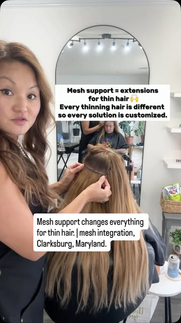 Have you been wanting hair extensions but your hair is too thin? 🤔

Mesh support can help. It’s com