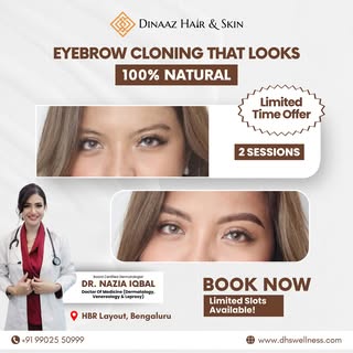Tired of patchy, uneven brows? We’ve got the clone for you! 😉 

👩‍⚕️ Discover Eyebrow Cloning at D