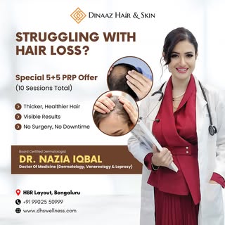 Hair fall se pareshaan? 😔
Let PRP therapy bring your hair back to life! 💫

Try it at Dinaaz today!