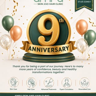 AMRA Skin and Hair Clinic – 9ஆம் ஆண்டு வெற்றிப் பயணம்! 

 9 ஆண்டுகளாக எங்களை நம்பி உங்கள் சருமம் மற்