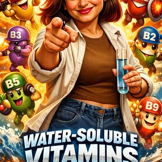 Water-soluble vitamins don’t get stored in the body.
They work, get used, and excess is flushed out,