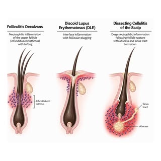 Not all hair loss is the same—and where inflammation sits in the hair follicle makes a big differenc