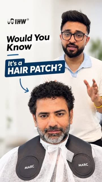 Curly hair. Natural finish. Almost impossible to spot.
Would YOU know it’s a hair patch? 👀🔥

He wa