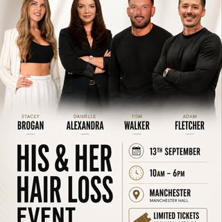 🔥 HIS & HER HAIR LOSS EVENT 🔥

The UK’s First-Ever His & Her Hair Loss Experience Is Here!

We are