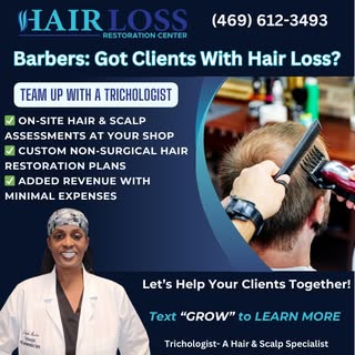 Barbershop Owners | Offer Clients In-House Non-Surgical Hair Restoration Services

#hairloss #HairLo
