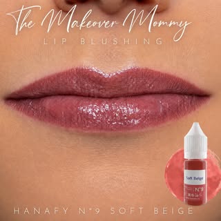 Fresh lip blush using Hanafy N°9 Soft Beige 💋 This beautiful shade adds definition, balances the li