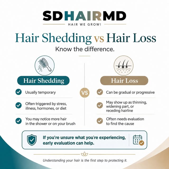 Not all hair fall means hair loss — and knowing the difference matters. 👀

Hair shedding is often t