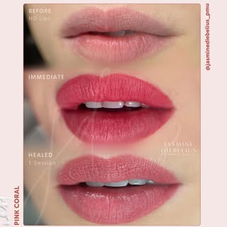 Lip blush is a semi-permanent makeup treatment that adds a soft tint to the lips, enhances shape, an