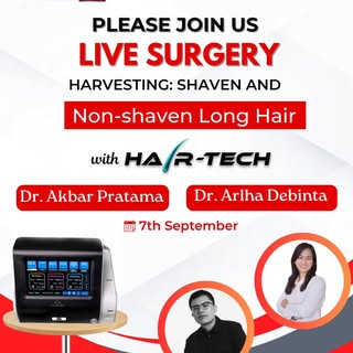 Join us for a LIVE SURGERY on Hair Harvesting: Shaven and Non-Shaven Long Hair, featuring HAIRTECH, 