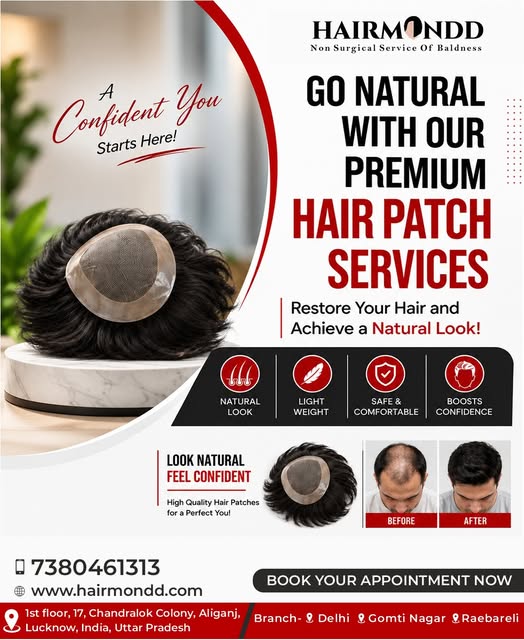 Regain your confidence with natural-looking, lightweight, and comfortable hair patch solutions. 

Sa
