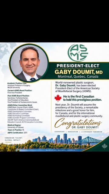 Celebrating an extraordinary milestone in Canadian and international plastic surgery. 🇨🇦🌎

Dr. Ga