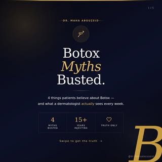 Let me bust the 4 most common Botox myths I hear in my clinic every single week. 💉

Myth 1: “It wil