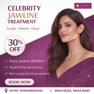 ✨ Celebrity Jawline Treatment ✨
Sculpt. Define. Glow 💜

Get a sharp, well-defined jawline with our 