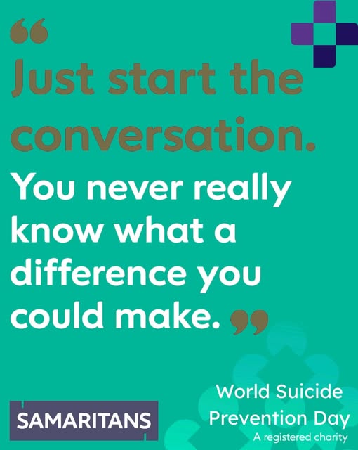 Today is World Suicide Prevention Day.

Suicide can affect anyone, and the signs that someone is str