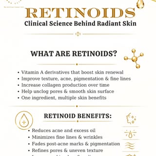 ✨ RETINOIDS ✨
Clinical Science Behind Radiant Skin

Retinoids are Vitamin A derivatives that help ac