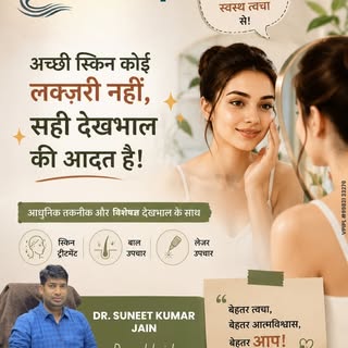 अच्छी स्किन लक्ज़री नहीं, सही देखभाल की आदत है! ✨ स्वस्थ त्वचा, बेहतर आत्मविश्वास। 💫

📍 R.C. Vyas 