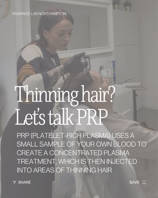 PRP (Platelet-Rich Plasma) uses a small sample of your own blood to create a concentrated plasma tre