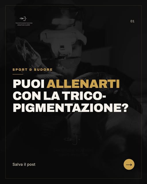 Fai sport e temi per la tricopigmentazione? Tranquillo 👇

✔️ Primi giorni: no sudore intenso, pales