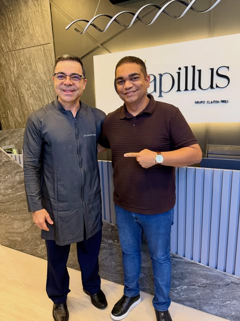 Hoje foi dia de retorno à Clínica Capillus , aos cuidados do Dr. Claiton Pires. Já se passaram seis 