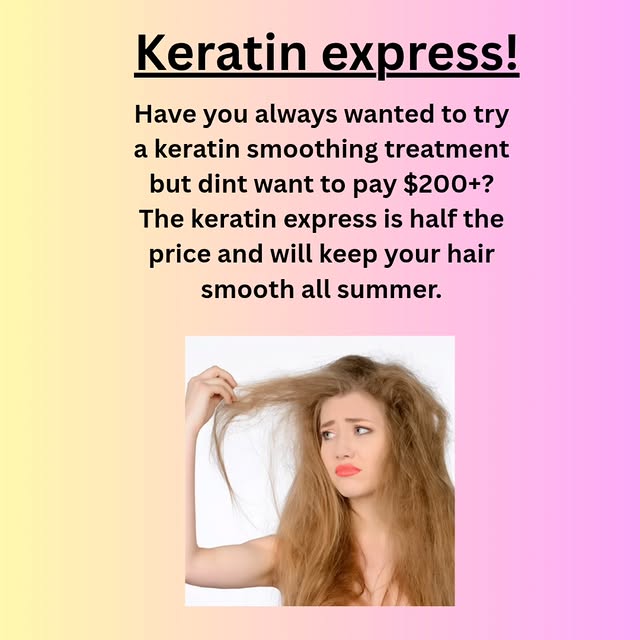 Try out the keratin exspress for smooth frizz free hair all summer. #frizzyhairsolution #minnesota #