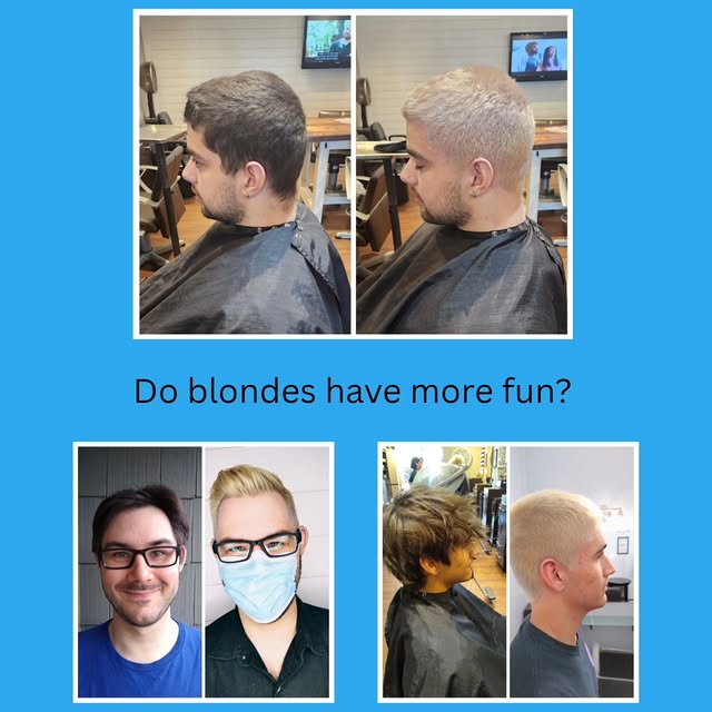 I love making my clients blonde. #haircolorist #haircolorideas #menshair #blondehair #hairtransforma
