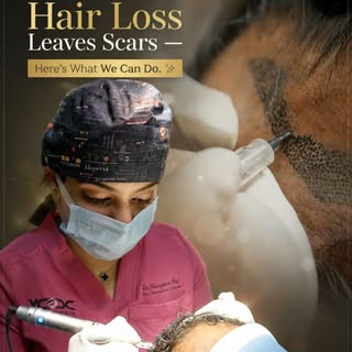 When hair can’t grow back, and the patient doesn’t want to do a Hair Transplant, we can still change