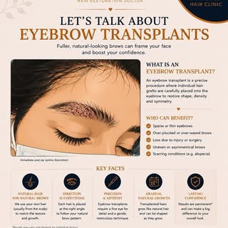 Unlike scalp hair, eyebrow hairs grow in multiple directions and lie almost flat against the skin. E
