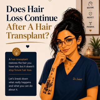 💭 "Doctor, if I have a hair transplant… will I keep losing my hair?"

This is one of the most commo