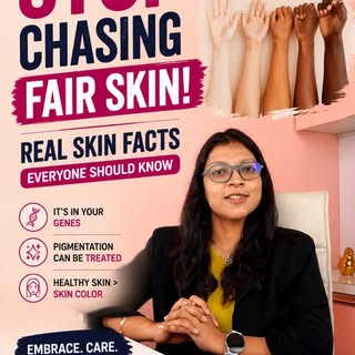 The Truth About Skin Colour & Fairness
Many patients ask:
"Doctor, can my skin colour be made fair?"