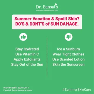 Save these tips to know what to do 
and what not to do when experiencing sun damage. 
Get a consulta